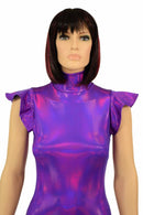 Purple Holo Puddle Train Gown - Coquetry Clothing