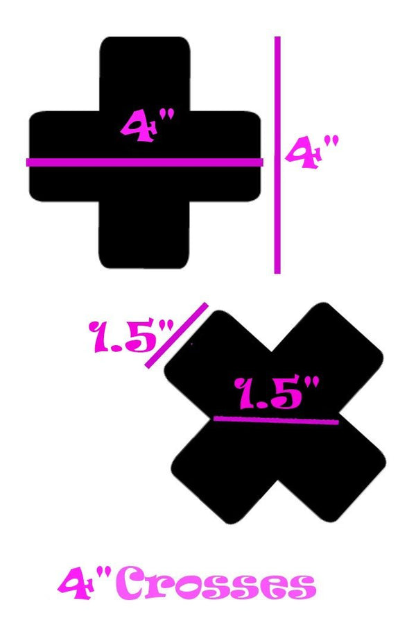 Purple Holographic Cross Pasties - 3