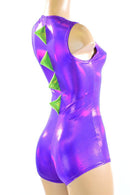 Purple & Lime Holographic Dragon Romper - Coquetry Clothing