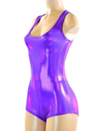 Purple & Lime Holographic Dragon Romper - 4