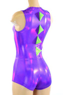Purple & Lime Holographic Dragon Romper - 1