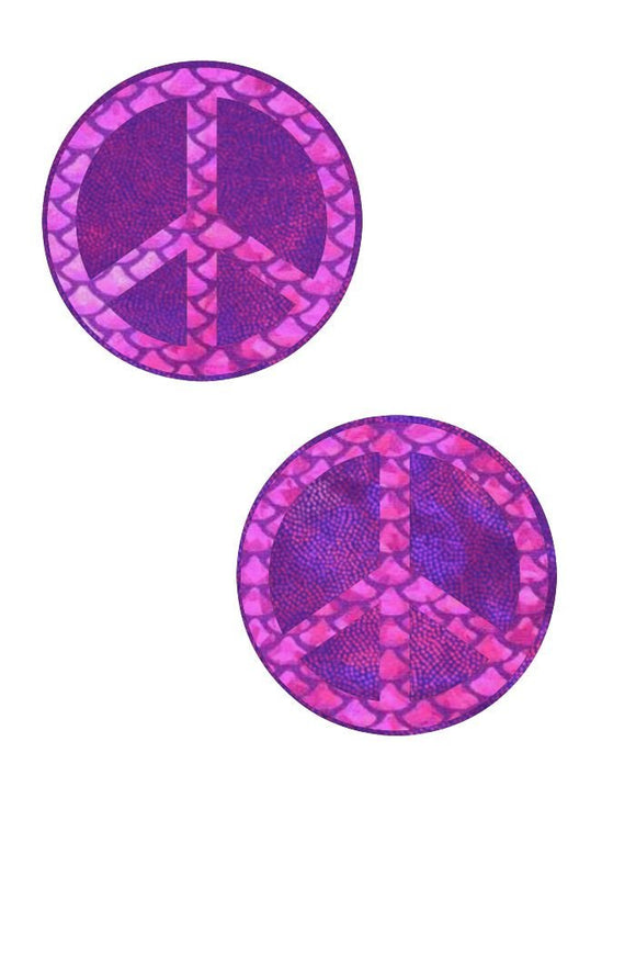 Purple Peace Sign Pasties - Coquetry Clothing