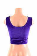 Purple Velvet Crop Top - 4