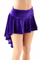 Purple Velvet Hi - Lo Mini Skirt - Coquetry Clothing