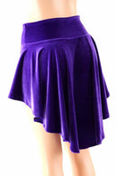 Purple Velvet Hi - Lo Mini Skirt - Coquetry Clothing