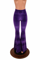 Purple Velvet High Waist Solar Flares - Coquetry Clothing