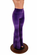 Purple Velvet High Waist Solar Flares - Coquetry Clothing