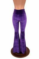 Purple Velvet High Waist Solar Flares - Coquetry Clothing