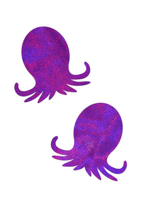 Grape Holo Octopus Pasties - Coquetry Clothing