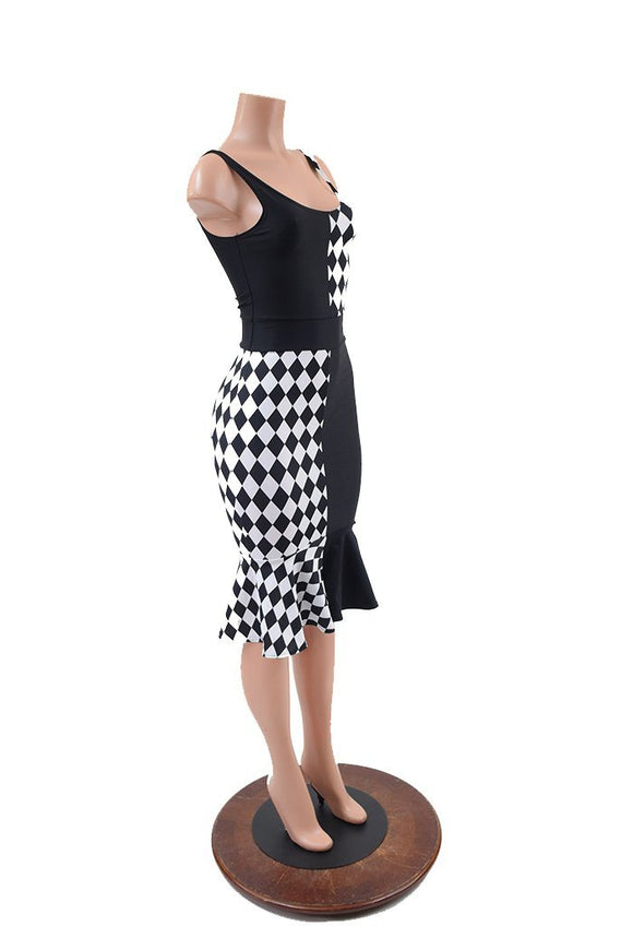 Quad Color Blocked Wiggle Dress - Coquetry Clothing