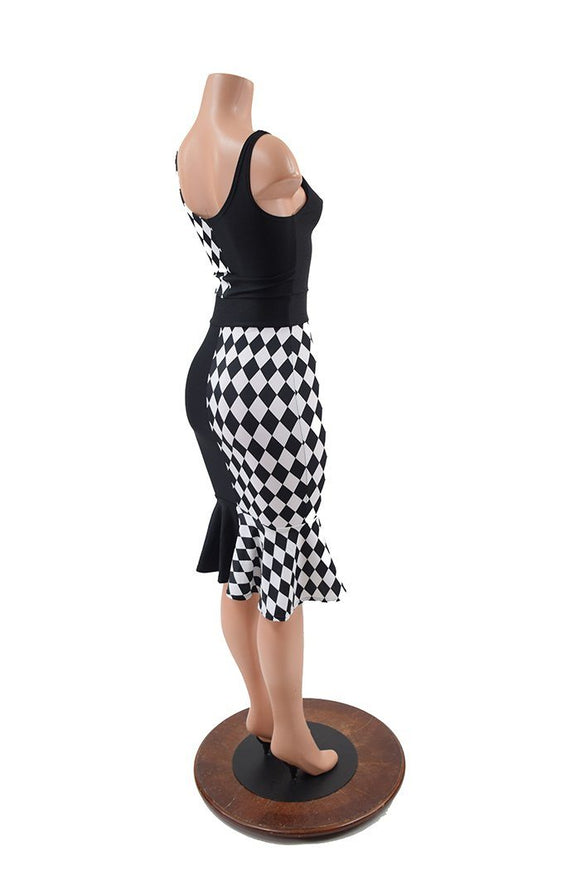 Quad Color Blocked Wiggle Dress - Coquetry Clothing