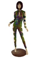 Quad Cutout Catsuit in Poisonous - 2