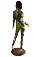 Quad Cutout Catsuit in Poisonous - 4