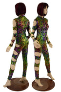 Quad Cutout Catsuit in Poisonous - 1