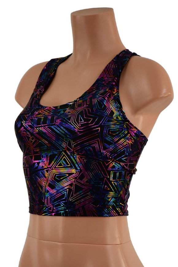 Racerback Crop in CyberSpace - Coquetry Clothing