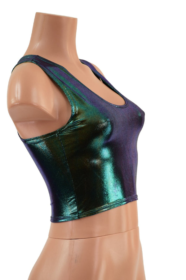 Racerback Crop Tank in Scarab - 2