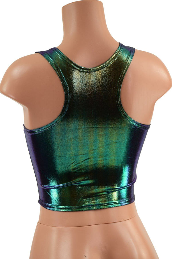 Racerback Crop Tank in Scarab - 4
