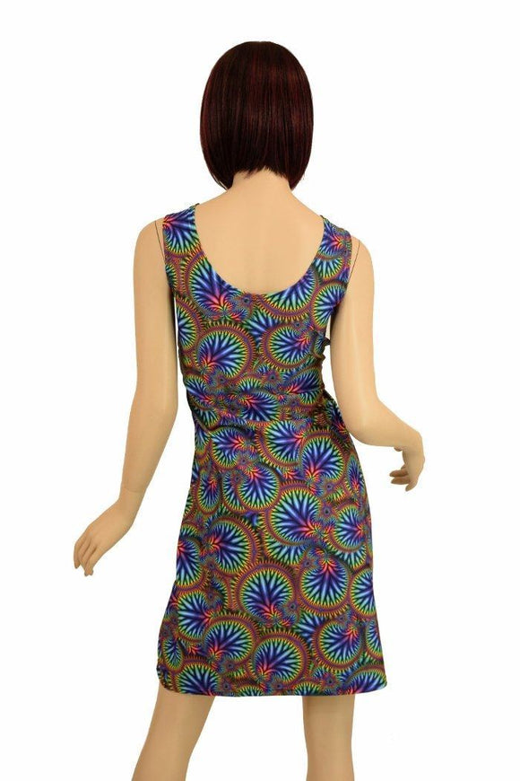 Radioactive A - line Drawstring Keyhole Dress - Coquetry Clothing