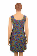 Radioactive A - line Drawstring Keyhole Dress - Coquetry Clothing
