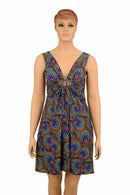 Radioactive A - line Drawstring Keyhole Dress - Coquetry Clothing