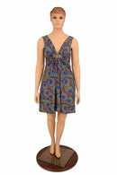 Radioactive A - line Drawstring Keyhole Dress - Coquetry Clothing