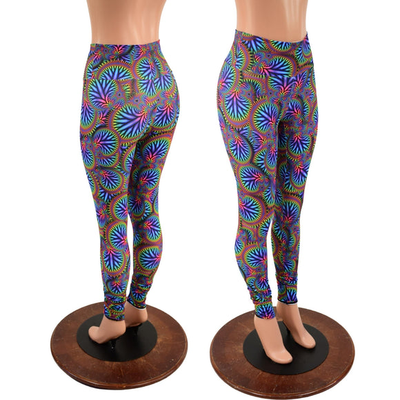 Radioactive Print High Waist Leggings - Coquetry Clothing