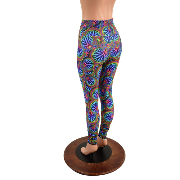 Radioactive Print High Waist Leggings - Coquetry Clothing