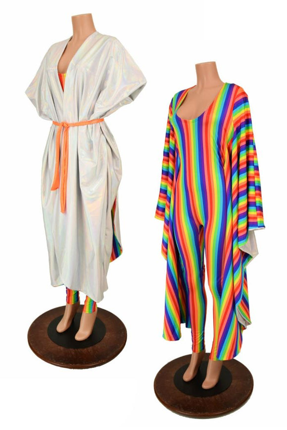 Rainbow and Flashbulb Batwing Catsuit - Coquetry Clothing