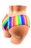 Ready to Ship Rainbow Cheeky Booty Shorts Medium - Coquetry Clothing