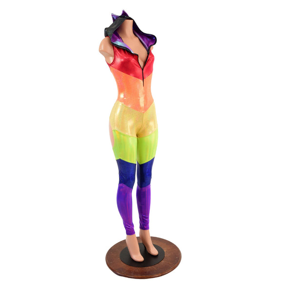 Rainbow Evolution Dragon Catsuit with FULL MOON Cutouts - Coquetry Clothing