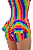 Rainbow Flip Sleeve Ruffle Rump Romper - Coquetry Clothing