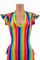 Rainbow Flip Sleeve Ruffle Rump Romper - Coquetry Clothing