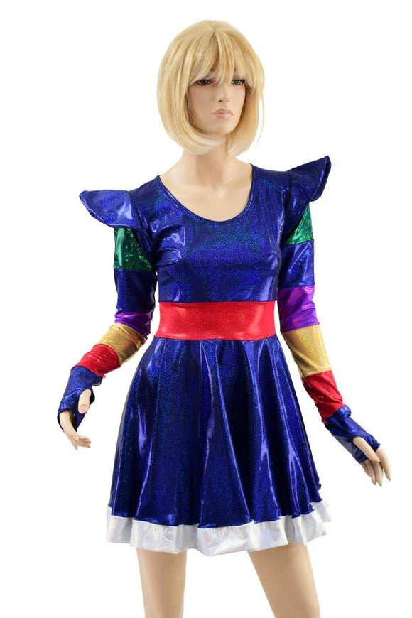Rainbow Girl Skater Dress - Coquetry Clothing