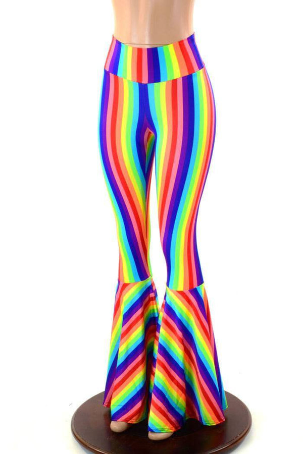 Rainbow High Waist Bell Bottom Flares - 2