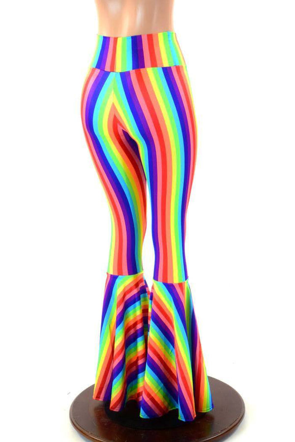 Rainbow High Waist Bell Bottom Flares - 4
