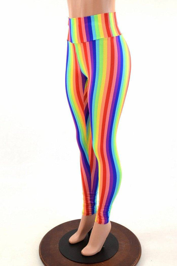 Rainbow High Waist Leggings - Coquetry Clothing