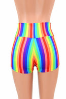 Rainbow High Waist Shorts - Coquetry Clothing