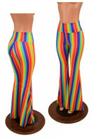 Rainbow High Waist Solar Flares - Coquetry Clothing