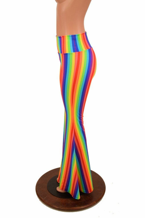 Rainbow High Waist Solar Flares - Coquetry Clothing