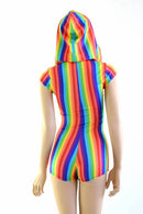 Rainbow Hoodie Romper - Coquetry Clothing
