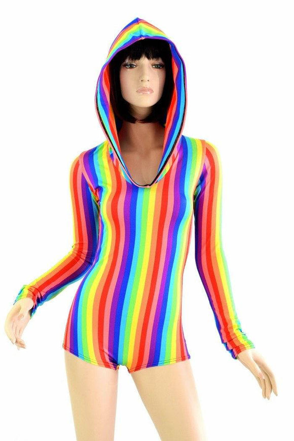 Rainbow Hoodie Romper - Coquetry Clothing