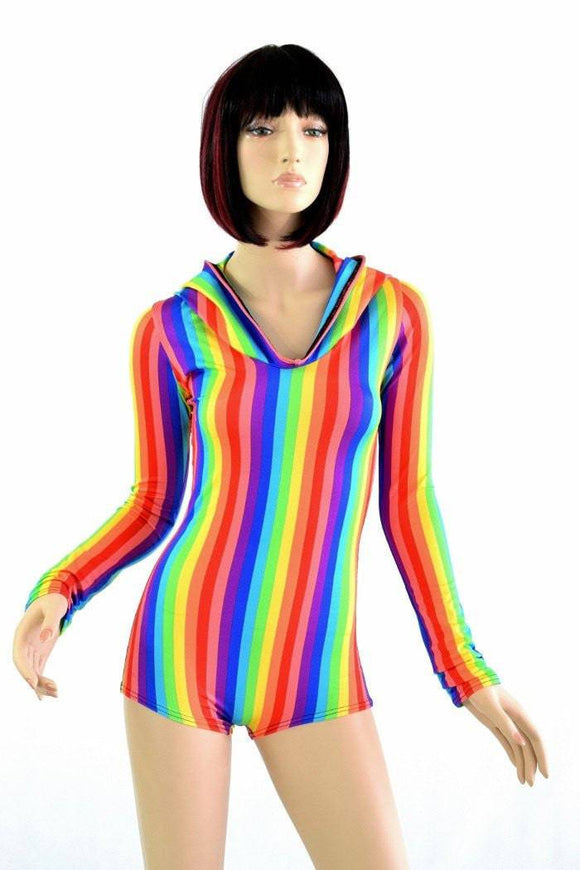 Rainbow Hoodie Romper - Coquetry Clothing