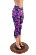 Rainbow Leopard High Waist Capri Leggings - 1