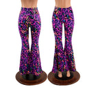 Rainbow Leopard High Waist Solar Flares - Coquetry Clothing