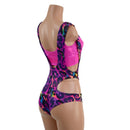 Rainbow Leopard Hipnotic Suspender Romper and Starlette Bralette Set - Coquetry Clothing