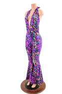 Rainbow Leopard Josie Style Bell Bottom Catsuit - 2