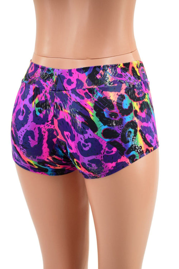Rainbow Leopard Lowrise Shorts - Coquetry Clothing
