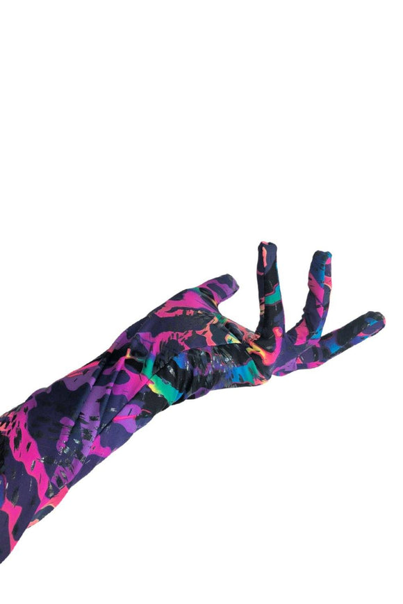 Rainbow Leopard Print Gloves - Coquetry Clothing