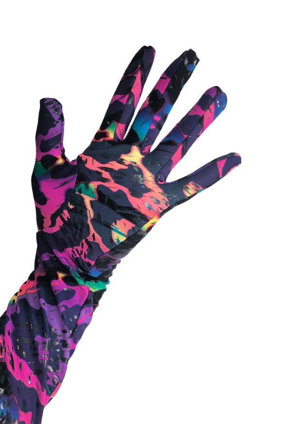 Rainbow Leopard Print Gloves - Coquetry Clothing