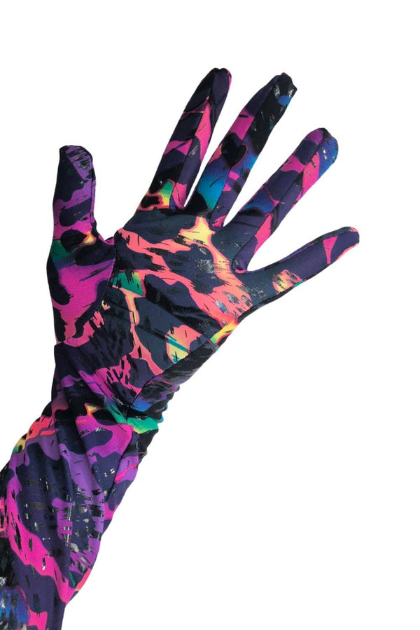 Rainbow Leopard Print Gloves - 7